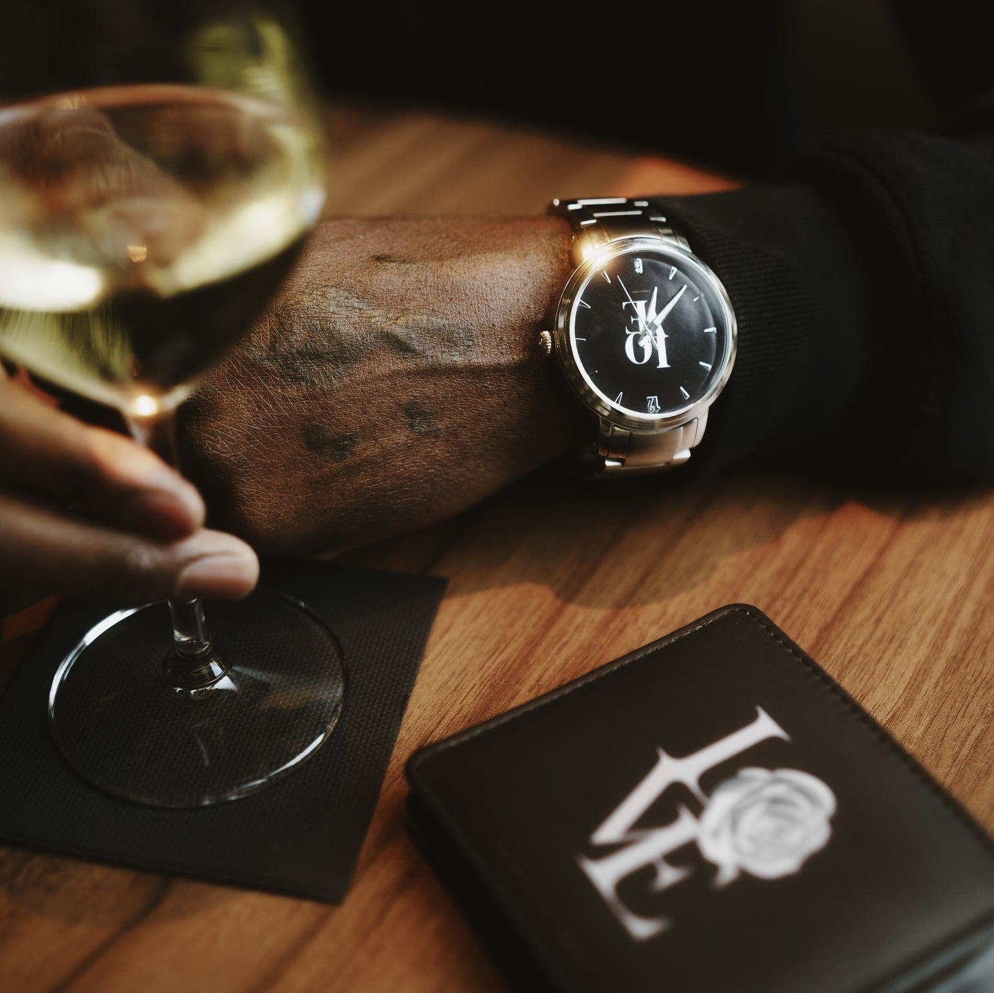 Silver Love Steel Strap Automatic Watch (With Indicators)