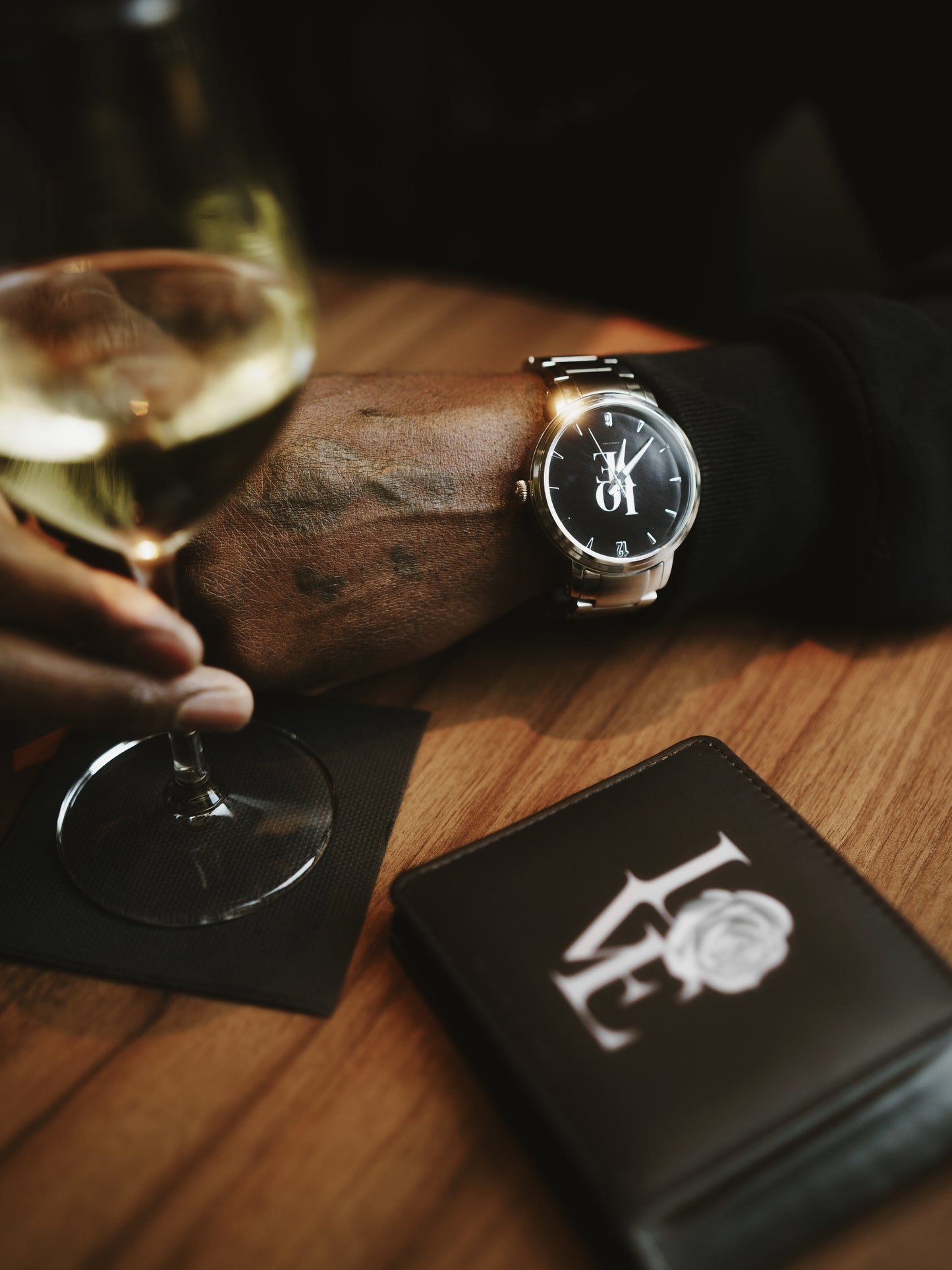 Silver Love Steel Strap Automatic Watch (With Indicators)