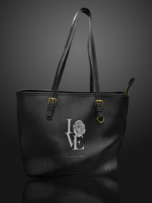 Love Large Leather Tote Bag for Women