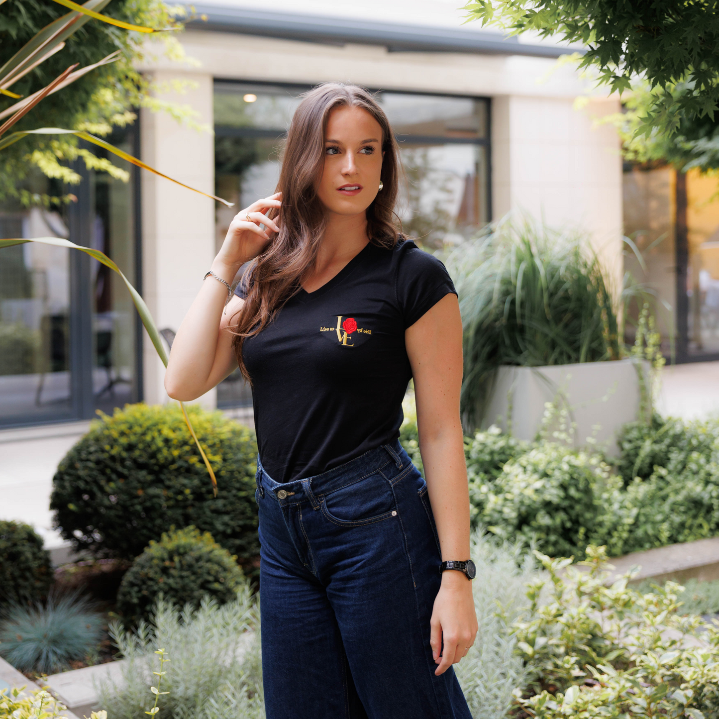 Women’s Love Deep V-Neck Tee